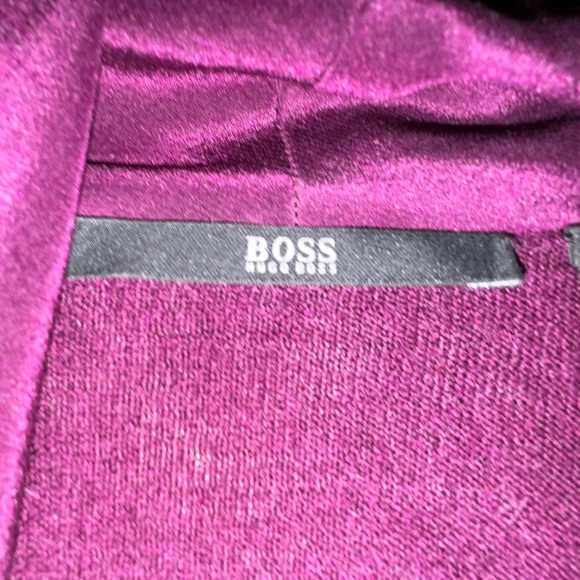 Stunning Hugo Boss burgandy silk and wool sweater in great condition size L - Picture 3 of 5